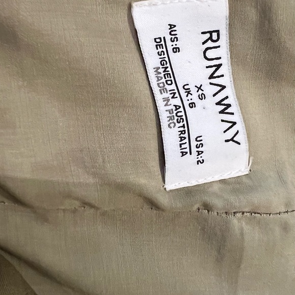 Runaway The Label Romper. Olive green. Worn once. Size XS - Picture 4 of 4